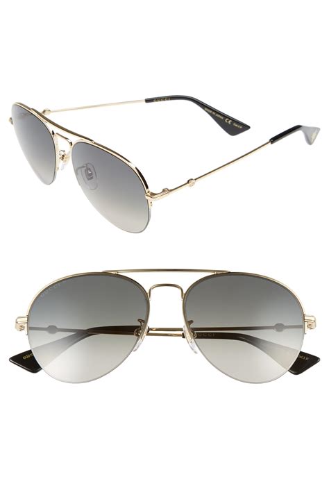 gucci unisex aviator sunglasses|gucci 56mm exaggerated aviator sunglasses.